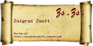 Zsigrai Zsolt névjegykártya